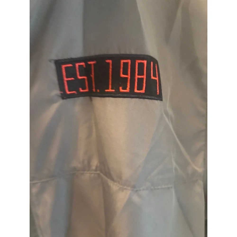 Ghostbusters LootWear Exclusive Windbreaker Jacket Gray Mens Medium Logo